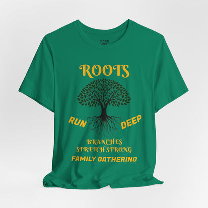 Unisex Jersey Short Sleeve Roots Run Deep-Branches Stretch Strong-2025 Family Gathering
