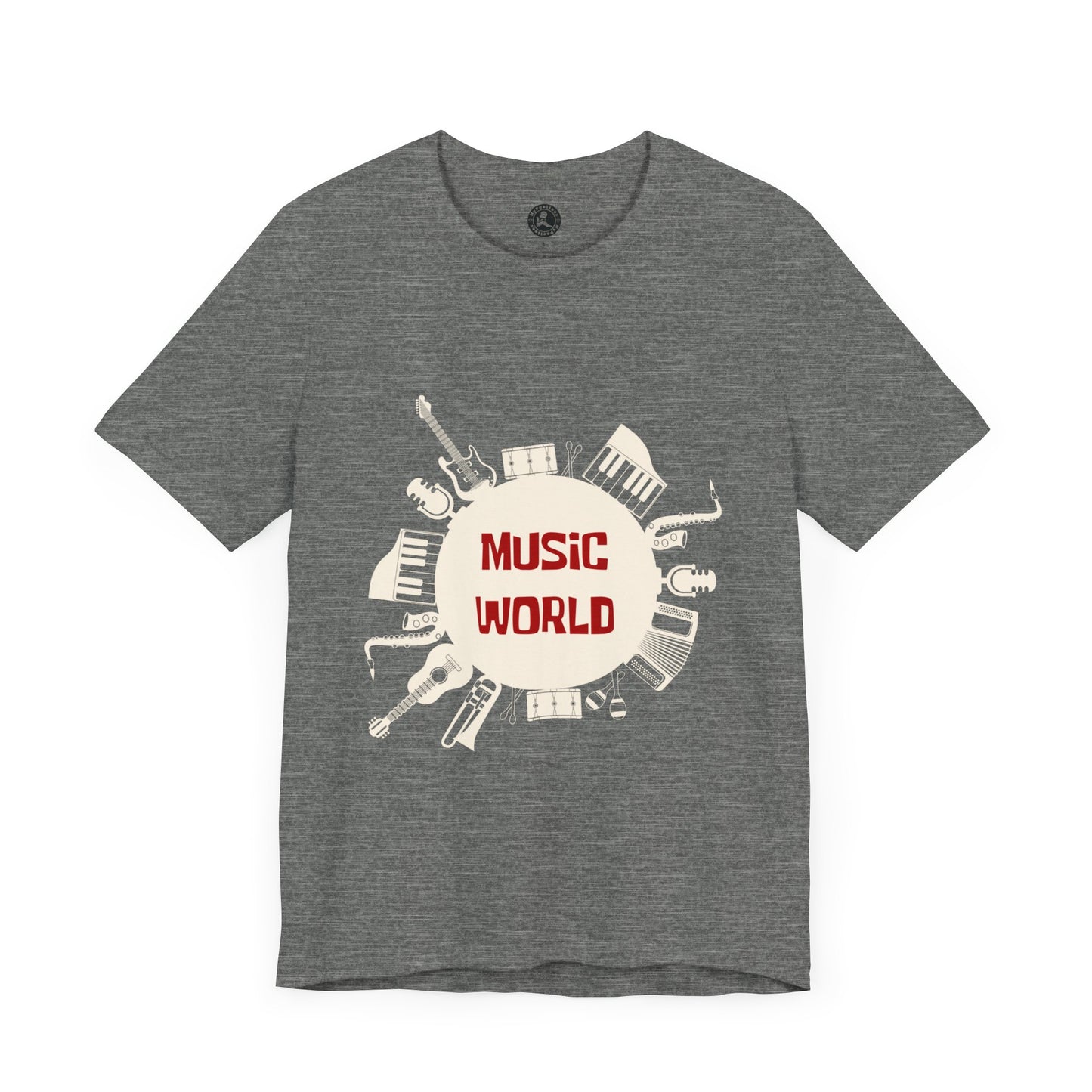 Music World Unisex Short Sleeve Tee - Perfect for Musicians & Music Lovers