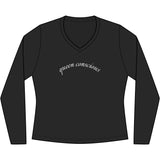 Queen Consciousness Long Sleeve V-Neck Tee — Empowered Feminine Graphic Top
