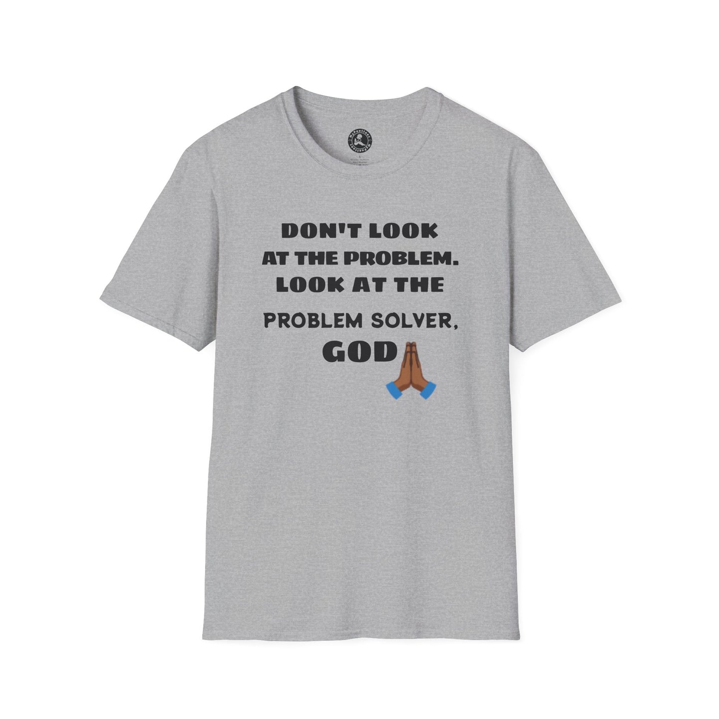 Christian T-Shirt — "Problem Solver-God" Prayer Emoji