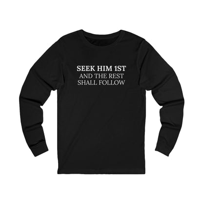 Unisex Jersey Long Sleeve-SEEK HIM 1ST