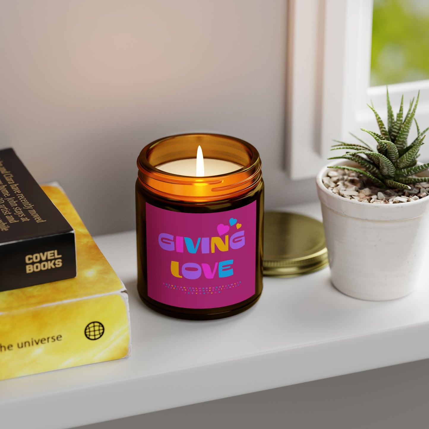 Scented Candles, Coconut Apricot Wax (4oz, 9oz)-GIVING LOVE