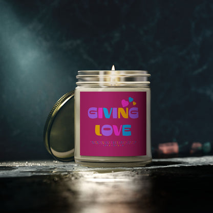 Scented Candles, Coconut Apricot Wax (4oz, 9oz)-GIVING LOVE