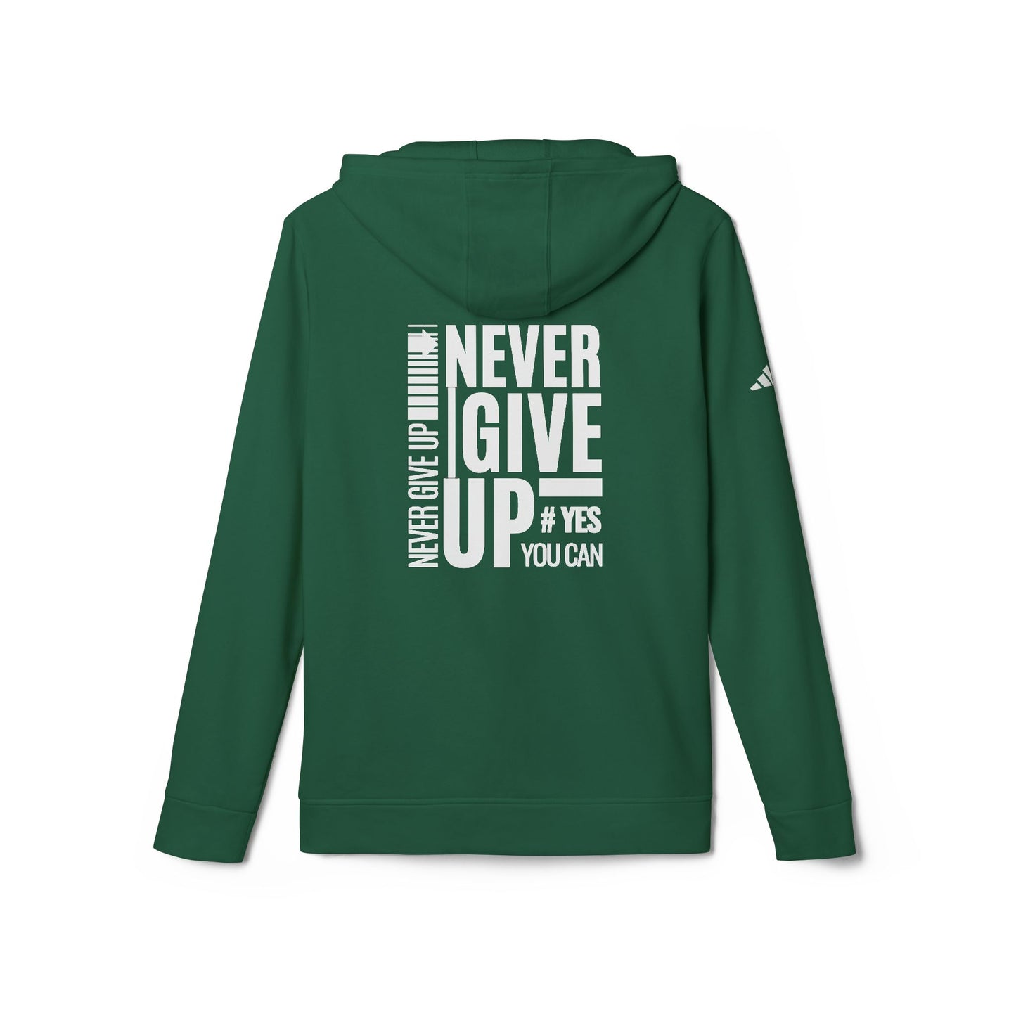 adidas Unisex Fleece Hoodie-NEVER GIVE UP