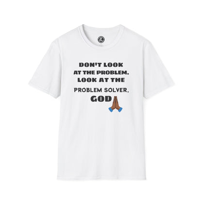 Christian T-Shirt — "Problem Solver-God" Prayer Emoji