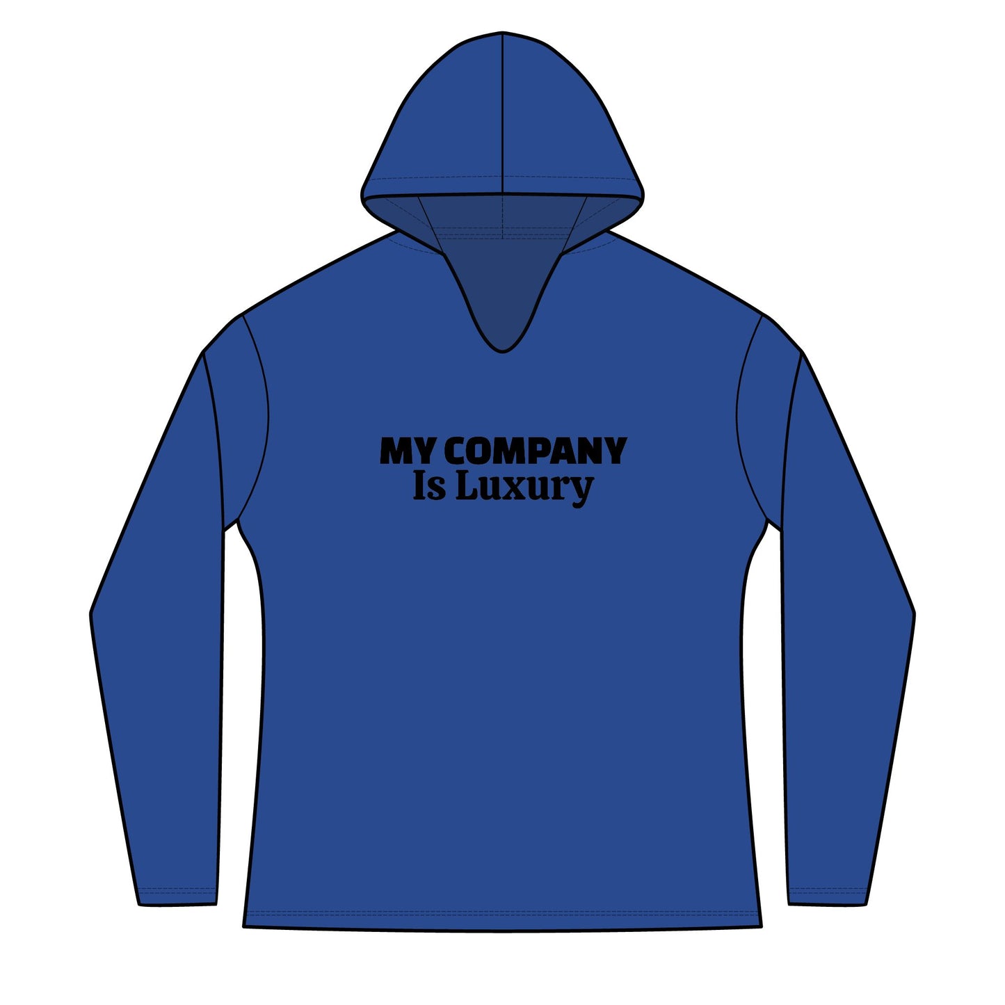 Women's Hoodie - 'My Company Is Luxury' Minimal Logo Pullover