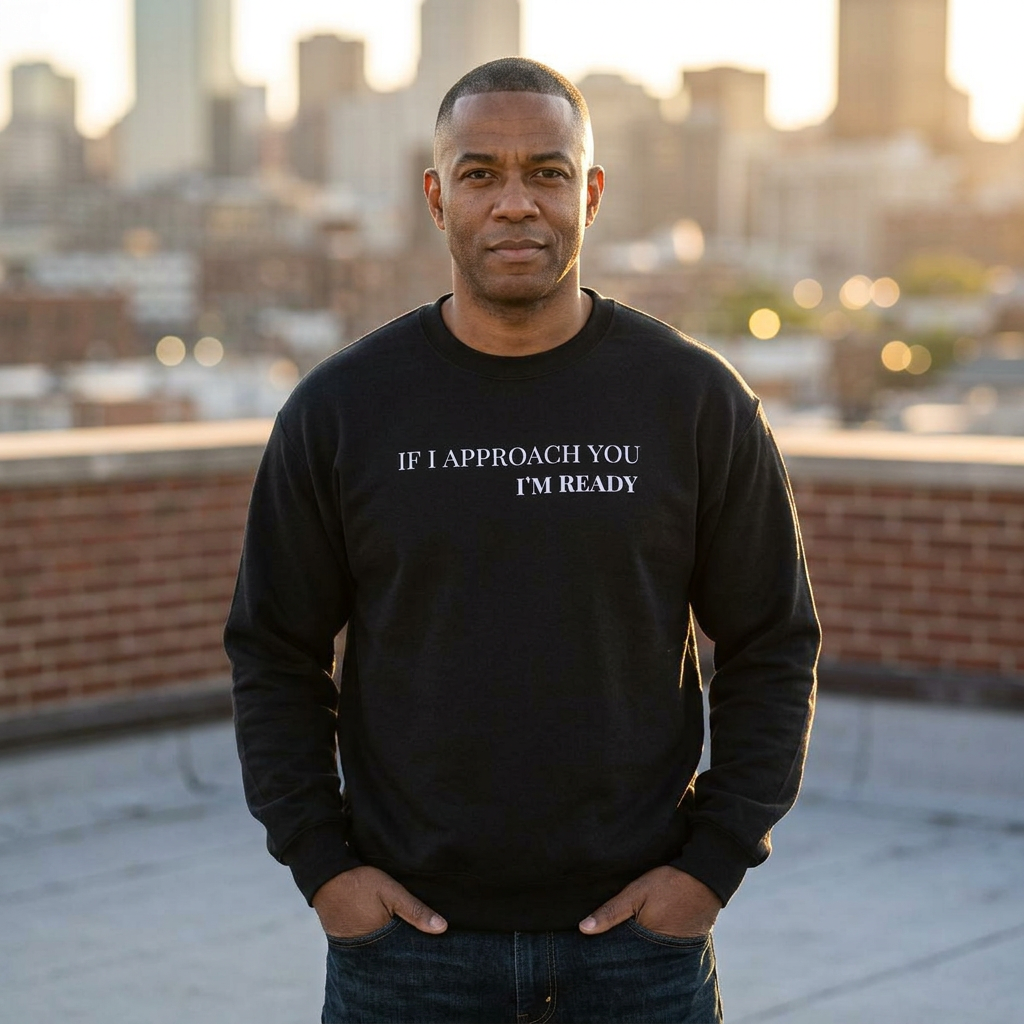If I Approach You-I'm Ready-Champion Crewneck Sweatshirt