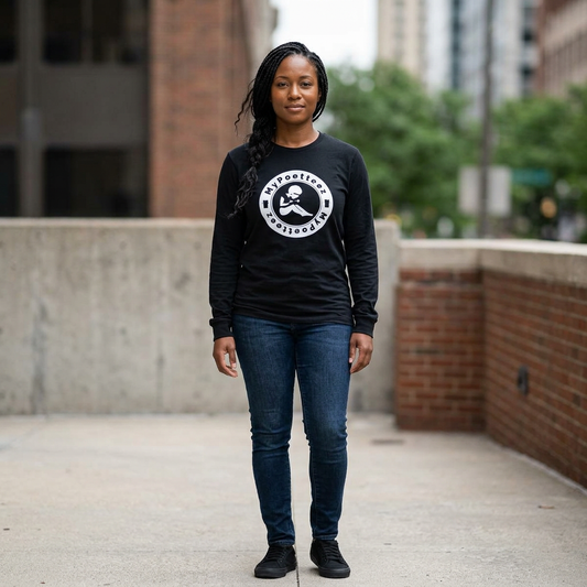 MYPOETTEEZ Logo Long Sleeve Tee — Graphic Crewneck Shirt
