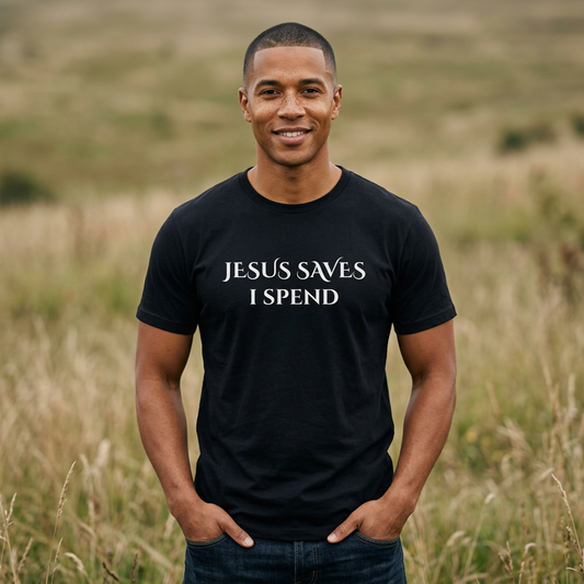 Unisex Jersey Short Sleeve-JESUS SAVES-I SPEND