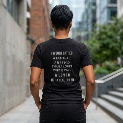 AI-Generated Person-Back Print-Unisex Jersey Short Sleeve-Rather A Faithful Friend