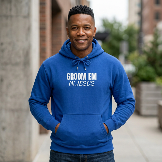 AI-MODEL-GROOM EM  n Jesus Hoodie — Faith-Based Christian Quote Pullover