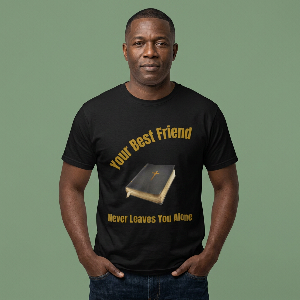 AI-MODEL-Bible 'Your Best Friend' Tee — Christian Faith Shirt