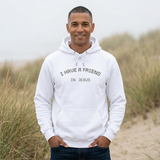 AI MODEL I Have A Friend In Jesus Hoodie — Christian Faith Fleece Pullover