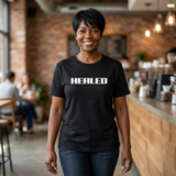 AI MODEL Healed Graphic - Bold White "HEALED" Unisex Shirt | Inspirational Faith & Recovery T-Shirt