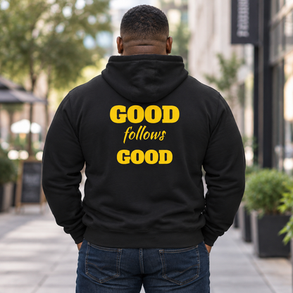 AI MODEL-GOOD FOLLOWS GOOD Inspirational Fleece Hoodie