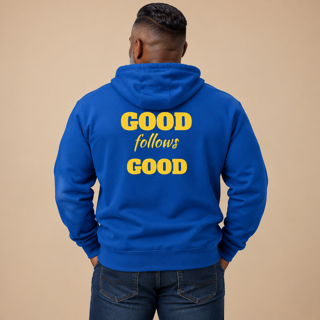 AI MODEL-GOOD FOLLOWS GOOD Inspirational Fleece Hoodie