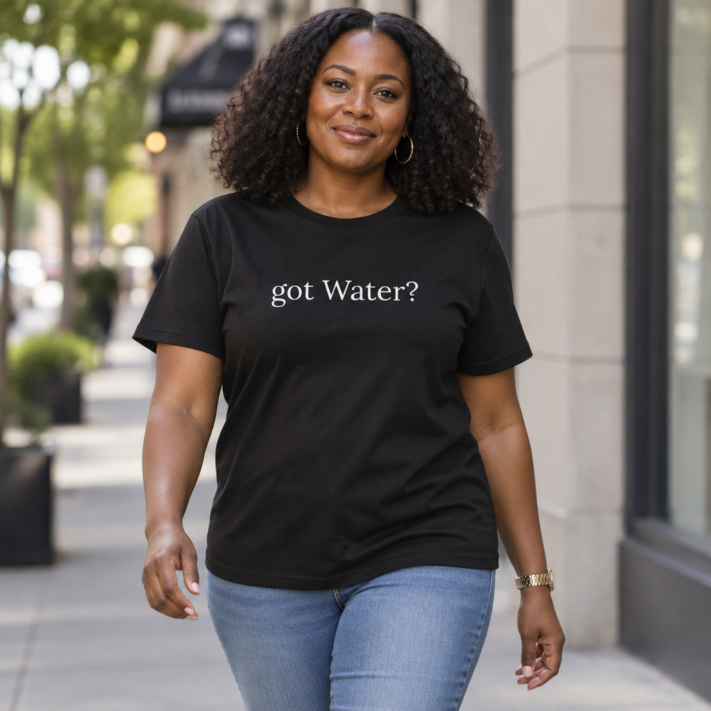 AI MODEL got Water? Black T-Shirt