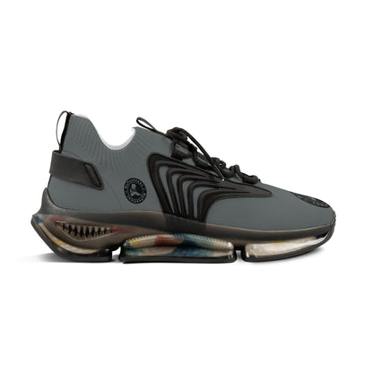 Men's Mesh Sneakers Grey/Black Soles-MyPoetteez Logo