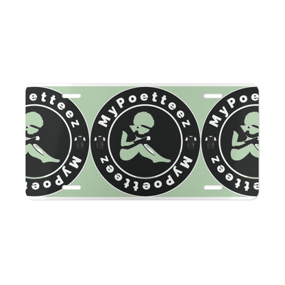MyPoetree Logo Vanity Plate — Brushed Aluminum Decorative License Plate