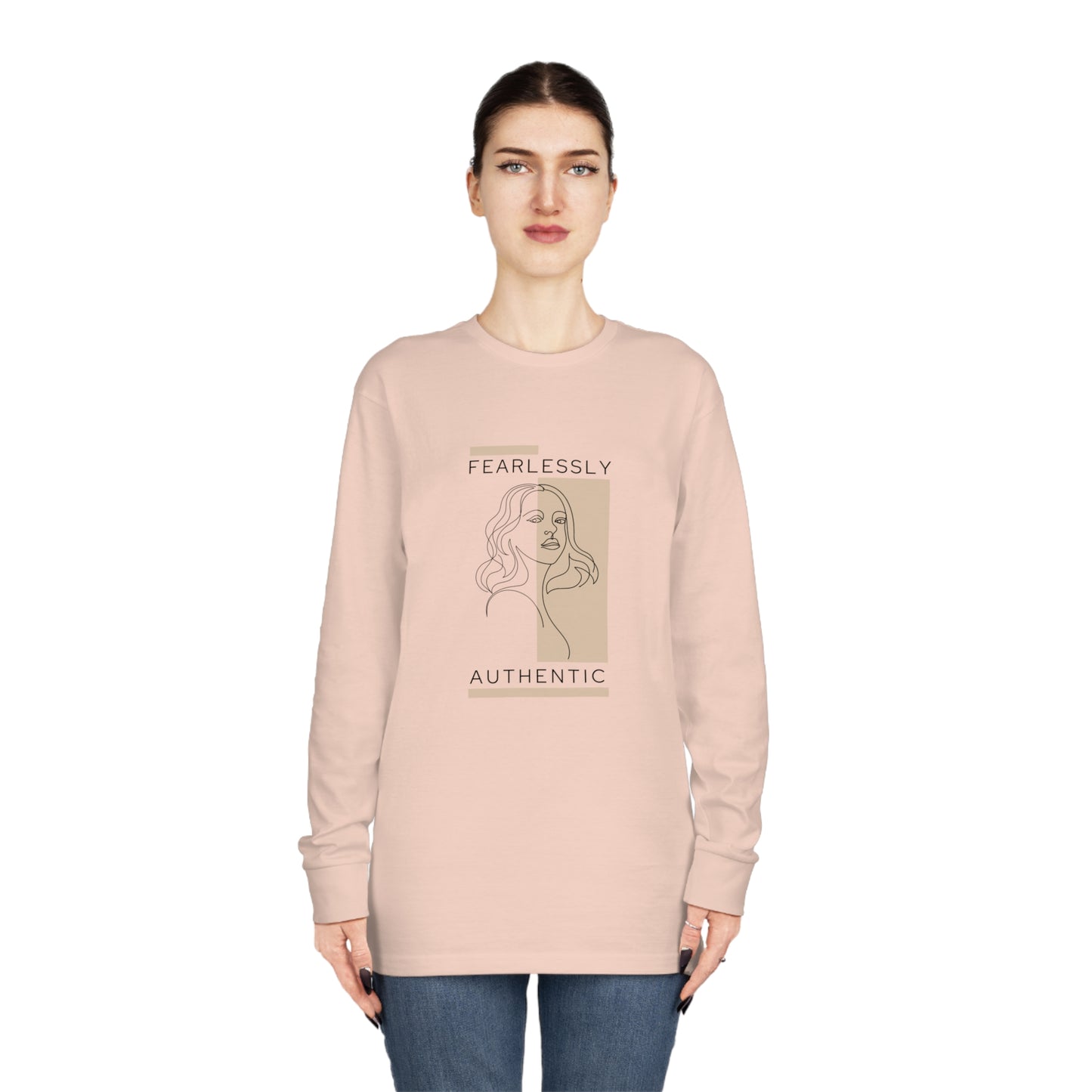 Women's Long Sleeve Crewneck-Fearlessly Authentic