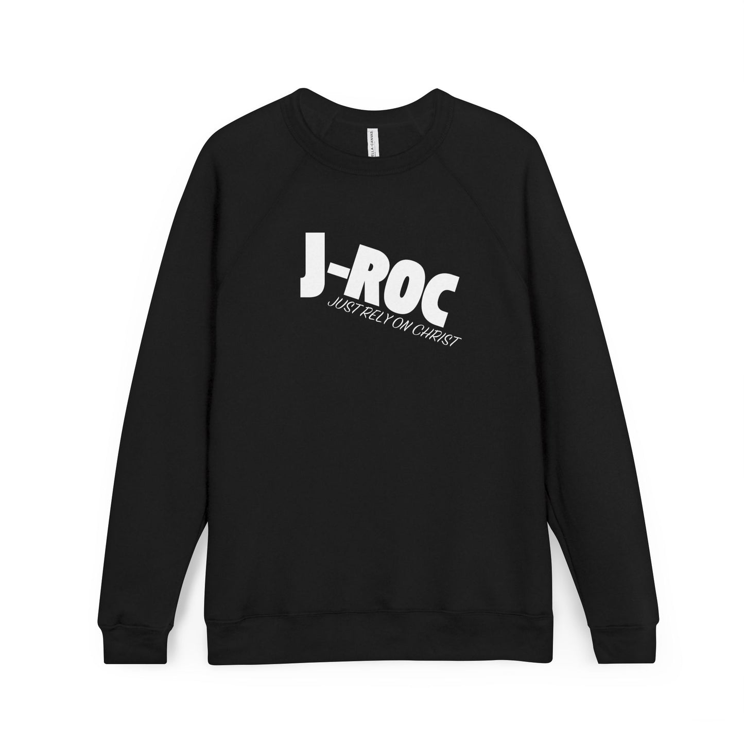 J-ROC Raglan Sweatshirt — 'Just Rely On Christ' Christian Crewneck
