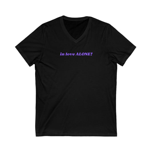 Unisex Jersey Short Sleeve V-Neck Tee-In Love Alone