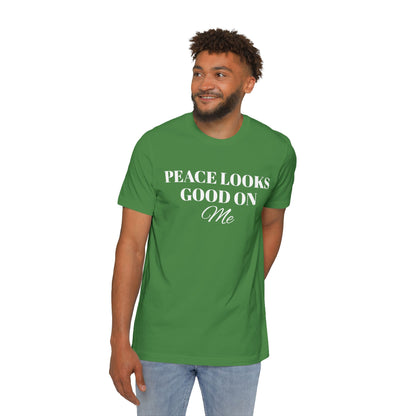 USA-Made Unisex Short Sleeve Jersey-PEACE LOOKS GOOD ON ME