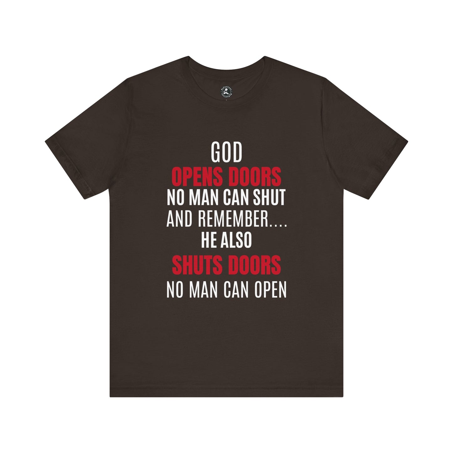 Unisex Jersey Short Sleeve Tee-GOD OPENS DOORS