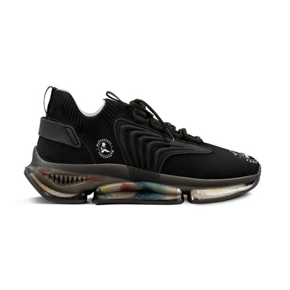 Men's Mesh Sneakers Black/Black Soles-MyPoetteez Logo