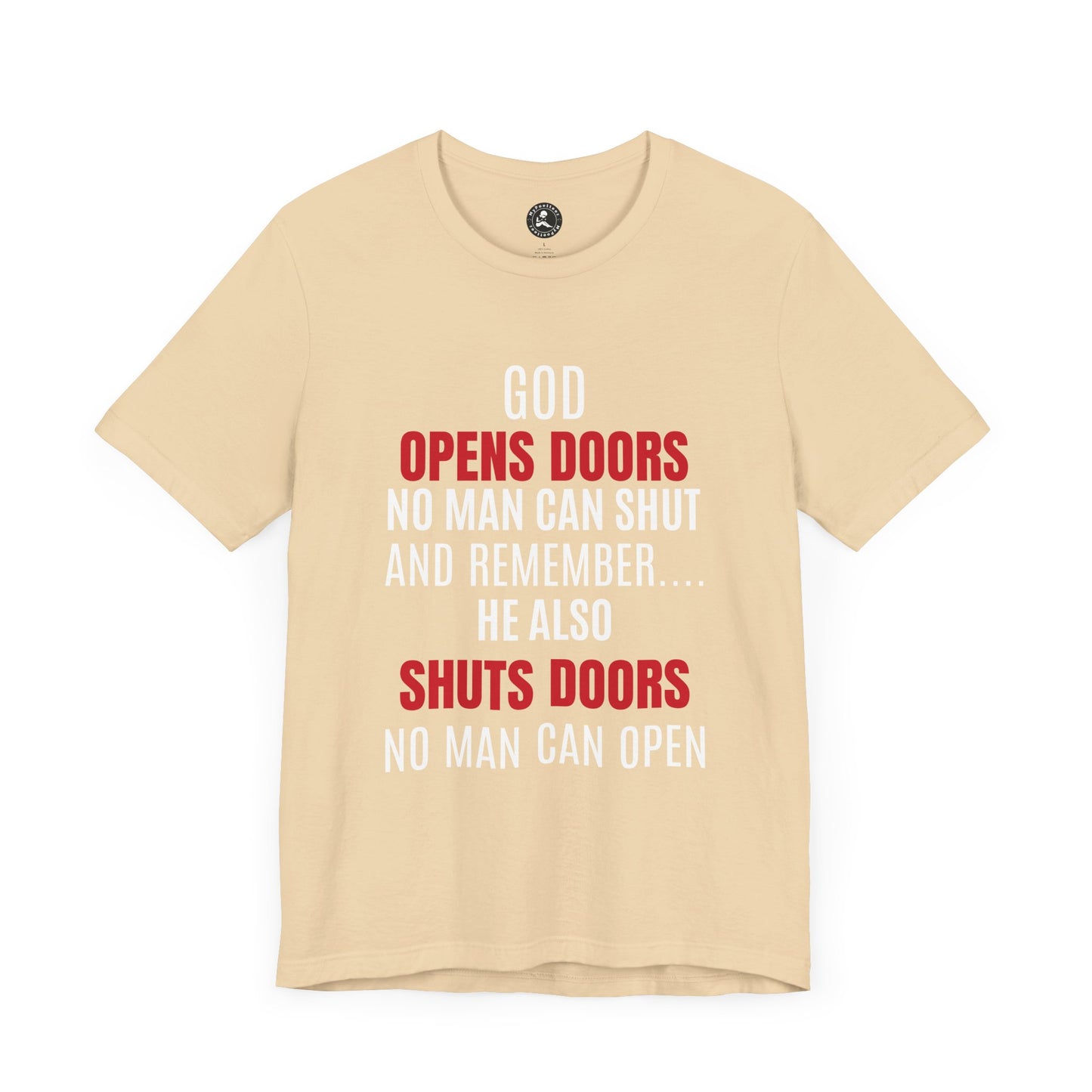 Unisex Jersey Short Sleeve Tee-GOD OPENS DOORS