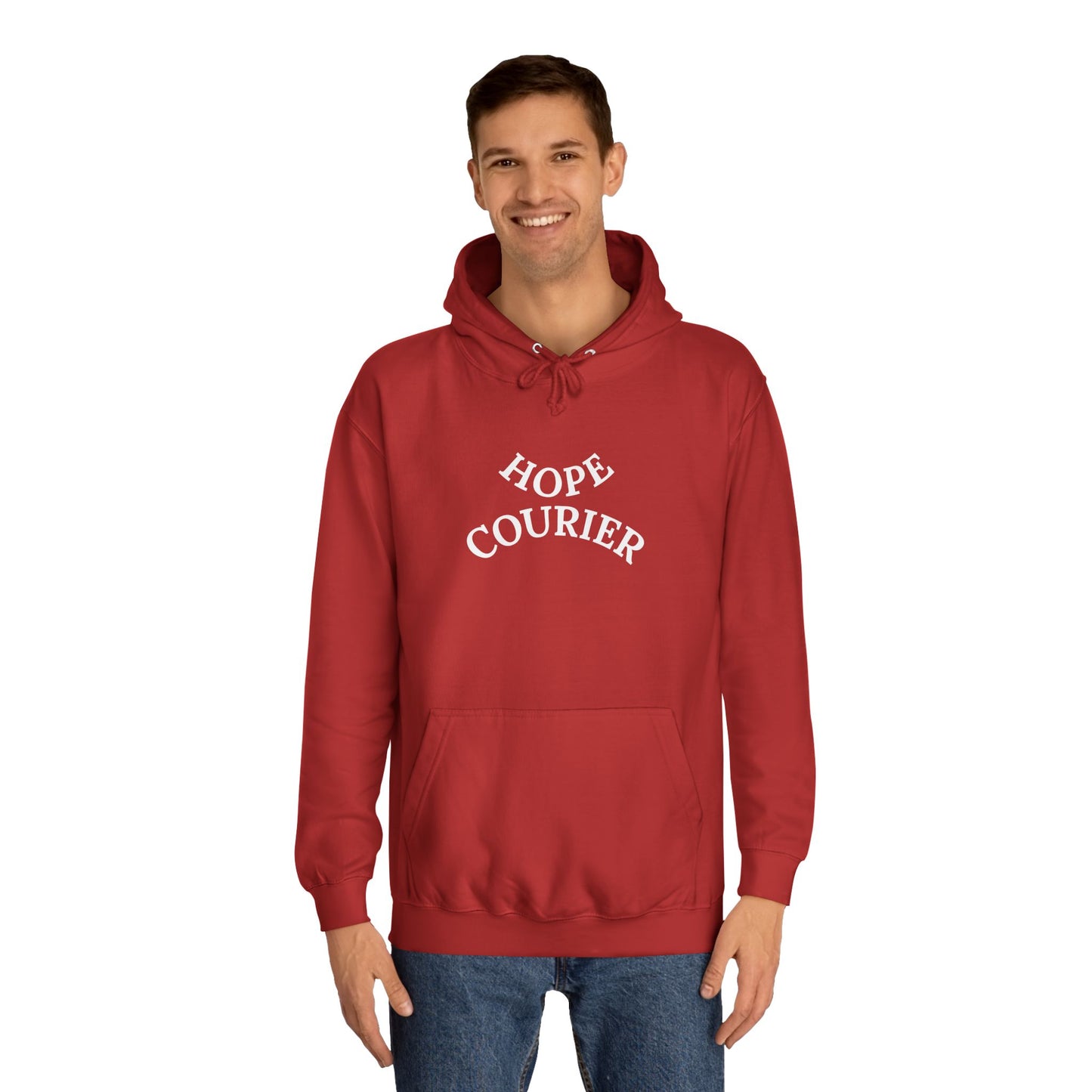 AI MODEL Size Up-Unisex College Hoodie-HOPE COURIER