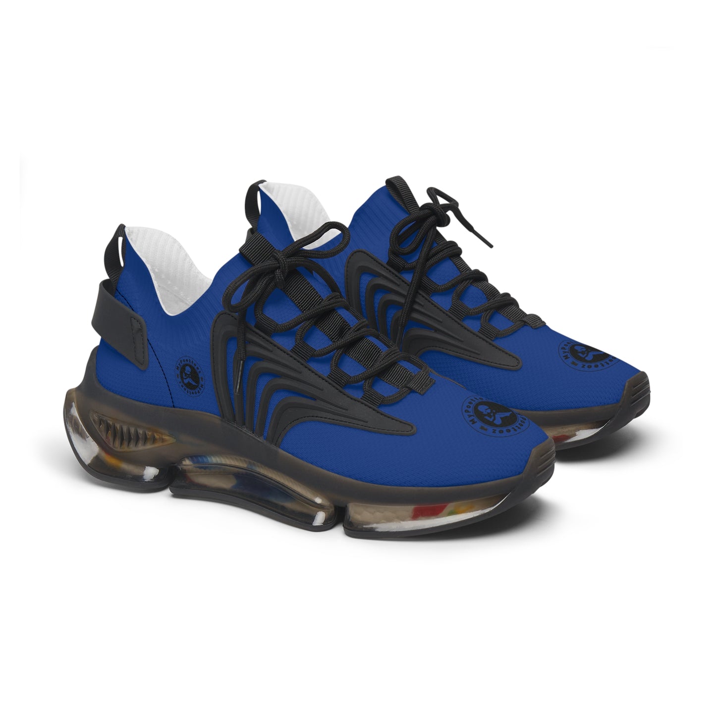 Women's Mesh Sneakers Dark Blue/Black Soles-MyPoetteez Logo