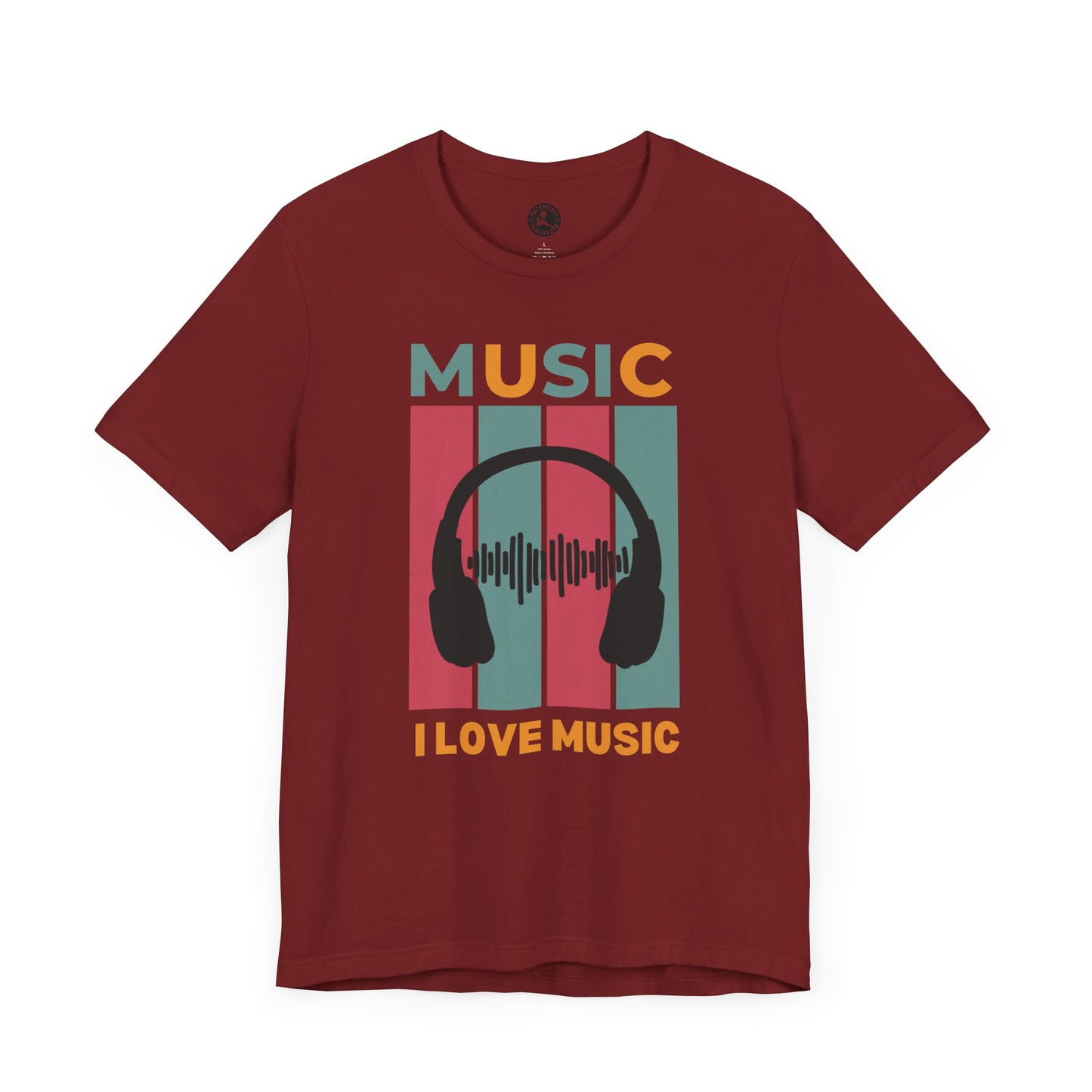 I Love Music Unisex Jersey Short Sleeve Tee - Perfect Gift for Music Lovers
