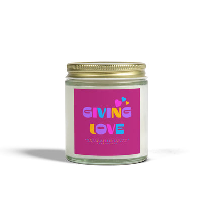 Scented Candles, Coconut Apricot Wax (4oz, 9oz)-GIVING LOVE