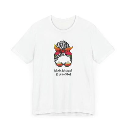 Unisex Jersey Short Sleeve-black, blessed & beautiful