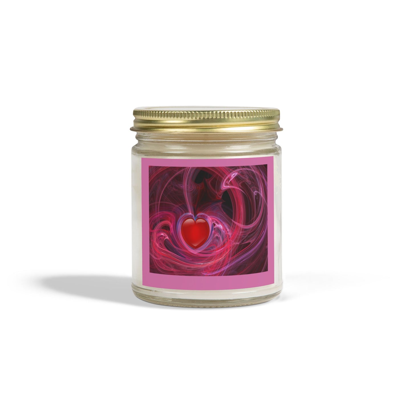Scented Candles, Coconut Apricot Wax (4oz, 9oz) LOVE SWIRL