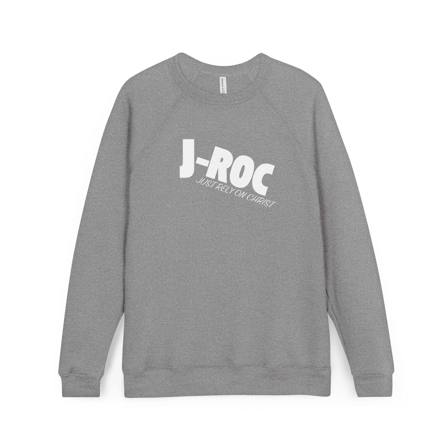 J-ROC Raglan Sweatshirt — 'Just Rely On Christ' Christian Crewneck