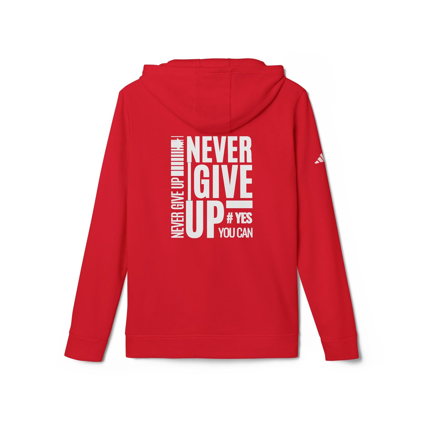 adidas Unisex Fleece Hoodie-NEVER GIVE UP