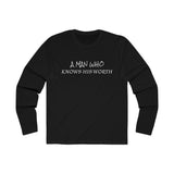 Men's Long Sleeve Crew Tee-MAN'S WORTH