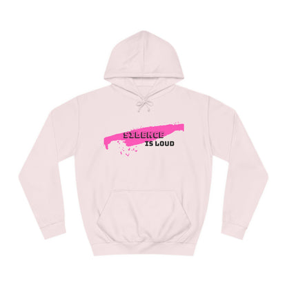 Suggest to SIZE UP-Waistband snug fit-Unisex College Hoodie-Silence Is Loud