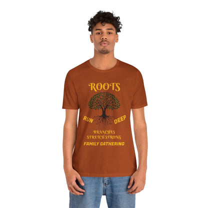 Unisex Jersey Short Sleeve Roots Run Deep-Branches Stretch Strong-2025 Family Gathering