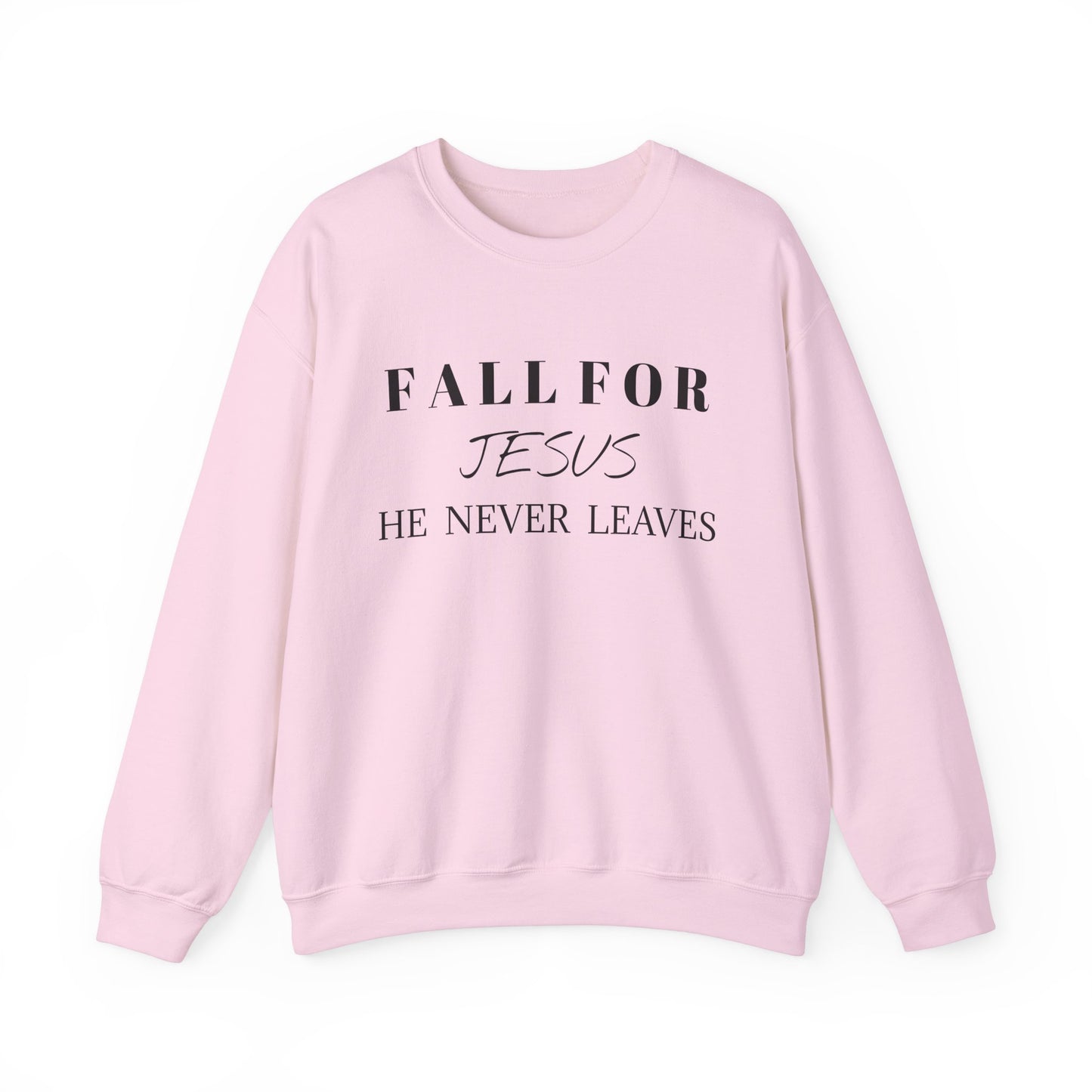 Unisex Heavy Blend™ Crewneck Sweatshirt-Fall For Jesus-He Never Leaves