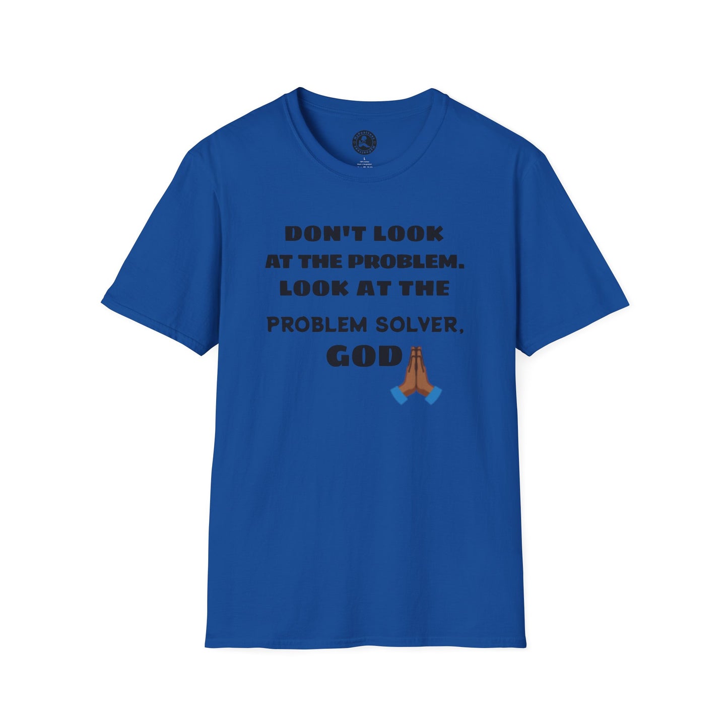 Christian T-Shirt — "Problem Solver-God" Prayer Emoji