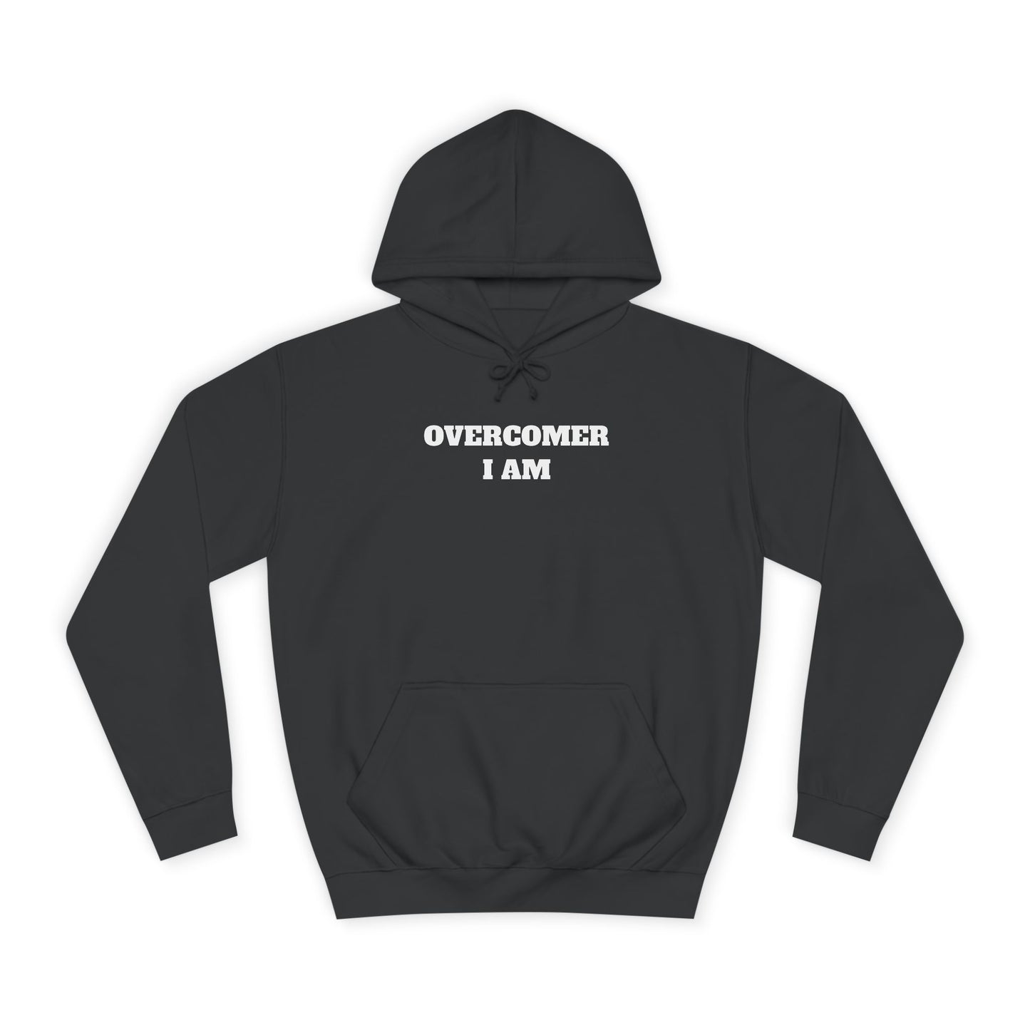 Suggest to SIZE UP-Waist band snug fit-Unisex College Hoodie-OVERCOMER I AM