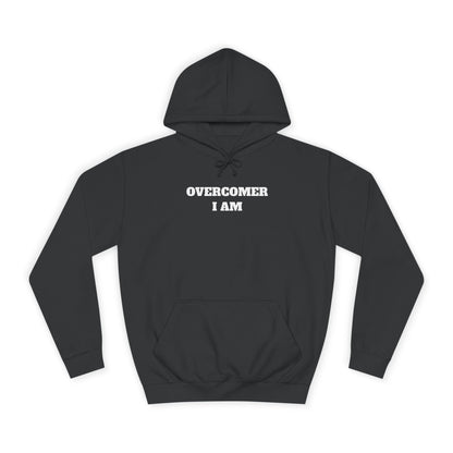 Suggest to SIZE UP-Waist band snug fit-Unisex College Hoodie-OVERCOMER I AM
