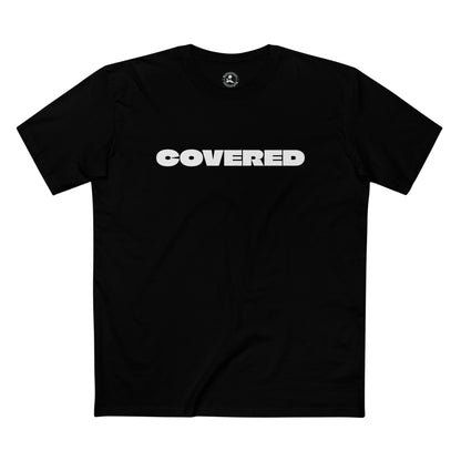 Covered Adult Staple Tee - Casual Soft Cotton T-Shirt for Everyday Wear W/QR CODE