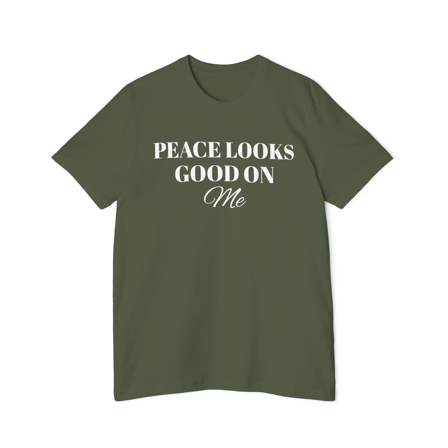 USA-Made Unisex Short Sleeve Jersey-PEACE LOOKS GOOD ON ME