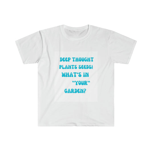 Unisex Softstyle T-Shirt-Deep Thought Plants Seeds-Turquoise