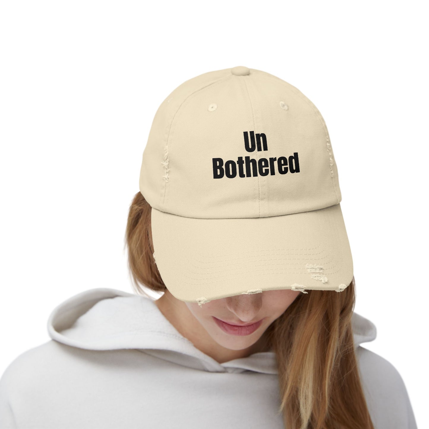 Unisex Distressed Cap-Un Bothered