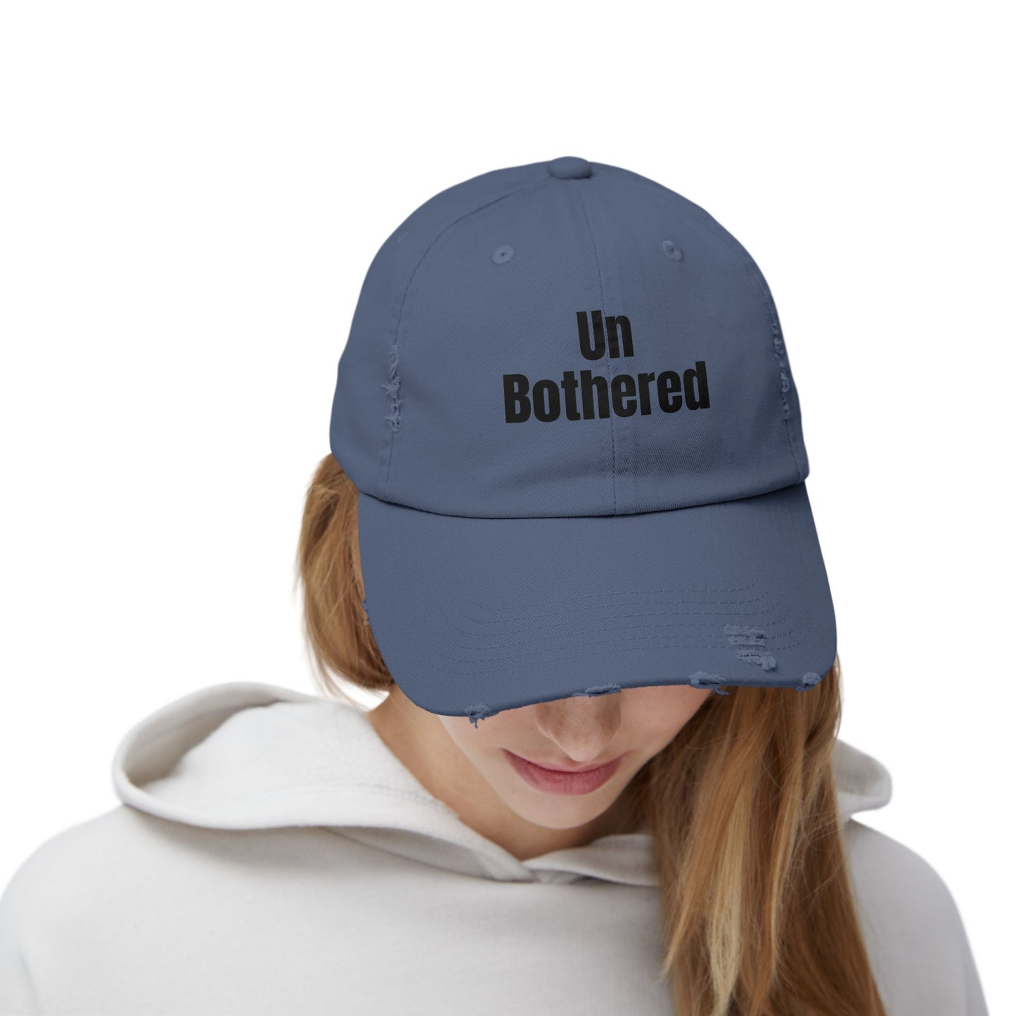 Unisex Distressed Cap-Un Bothered